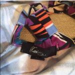 Forever 21 geometric multicolored long tunic tank top purple blue orange pink Photo 6