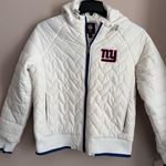 NFL  Womens New York Giants Drop Back Hooded Full Zip Jacket White NWT Si… Photo 0