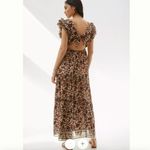 House of Harlow 1960 Mirabelle Ruffled Maxi Dress Brown Size XL Photo 1
