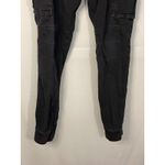 H&M Divided Black Cargo Jogger Pants Drawstring Waist Pockets Women's Photo 2