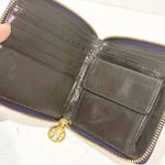 Tory Burch  Purple Full Zip Leather Embossed Multi Card Wallet Photo 1