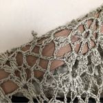 Vintage Kroshetta Papillon Green Cottage Crochet Knit Button Cardigan Sweater Blue Size L Photo 5