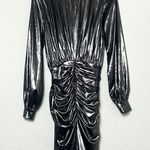 House Of CB London Alvona Silver Metallic Mini Dress Photo 4