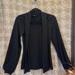 EXPRESS Women's Modern Black Long Sleeve V-neck Blouse XS Photo 3