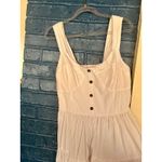 Bileyblue White Mini‎ Dress Sleeveless Button Tiered Casual Summer Dress Size L Photo 1