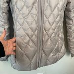 Athleta  Responsible Down Gray Jacket Pebble Puffer Quilted Coat Size Small Photo 4