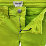 L'Agence NWT Womens Size 25 Margot High-Rise Ankle Skinny Neon Green Jeans Photo 9