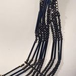 Unique Abstract Gun Metal Black Statement Necklace Photo 3