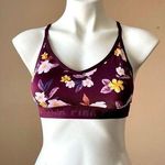 PINK - Victoria's Secret PINK VS | Purple Floral Mesh Racerback Sports Bra Sz S Photo 0