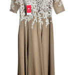 JJ's House Dress Women 12 Taupe Wedding Guest Mother of the Bride Formal Gown Tan Photo 0