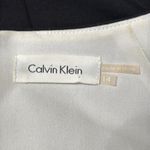 Calvin Klein  Black Cap Sleeve Novelty Neckline Sheath Side-Ruched Dress size 14 Photo 7