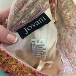 Jovani | Pink and Yellow Ruched Pleated Maxi Gown 0 Silk Gown Photo 4