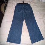 Theory Blue Wide Leg Flare Jeans Photo 1