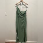 After Six After‎ Six Skinny One-Shoulder Trumpet Gown With Front Slit Size 16 Photo 2