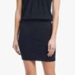 James Perse  Black Dress Standard V Neck‎ Short Sleeve Size 2 M Minimalist Photo 0