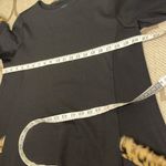 Sara Campbell black short sleeve fur trim cheetah front pockets swing dress Size L Photo 5