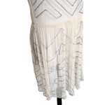 Free People  Embellished Beaded Sheer Sleeveless Mini Slip Dress Cream Large Photo 6