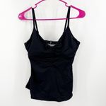 Athleta  Villa Tankini Top Size 34 B/C Black Bra Cup Swim Removable Bra Pads Photo 1