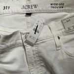 J.Crew Tall Wide Leg Trouser 31T Women’s White NWT BM813 Photo 4