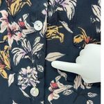 Cotton On Women's Button Down Blouse Black Floral Long Sleeve Medium Photo 3