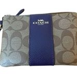 Coach  Purple Stripe Classic Corner Zip Wristlet Photo 2