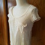 Kimchi Blue  Lace Top Ecru Scoop Neck Pocket M Photo 2