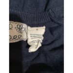 Field Flower Navy Blue Zip Front Cardigan Sweater Women's Sz S Cotton Wool Blend Black Photo 6