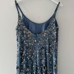 Mac Duggal  Blue Floral Embellished Scoop Neck Evening Gown 10 Photo 8