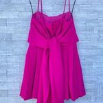 LBV Crepe Pleated Day Dress in fuschia size 6 Pink Photo 6