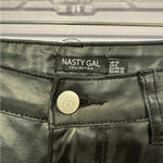 Nasty Gal Black leather straight pants Photo 2