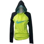 Nike Therma Fit Neon Highlighter Sweatshirt Hoodie Small RARE Yellow Photo 0