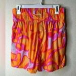 Fabletics  High-Waisted Piped Nylon Short orange/pink size Medium Photo 2