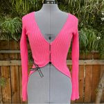 SLA The Label Pink Ribbed Cardigan size XS Photo 1