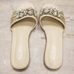 ALDO 💕💕 Brodkin Jewel Slide Slipper Sandal Flats Silver 8 NEW IN BOX Photo 2