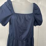 Morgan Taylor  Navy Puff Sleeve Dress Size Large NWOT Photo 3