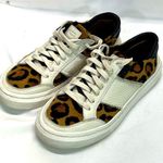 UGG  ALAMEDA LEATHER/ANIMAL PRINT SNEAKER SZ 5 PREOWNED EXCELLENT CONDITION Photo 0