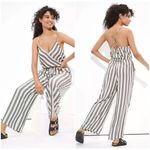 American Eagle  Striped Wide Leg Jumpsuit Women’s Large | New Strappy Romper Photo 1
