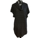 eight eight eight  Charcoal Gray Cowl Neck Cable Knit Sweater Dress Photo 3