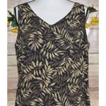 Studio I Vintage 90’s Y2K Black Brown All Over Leaf Print Maxi Dress Women’s 14P Photo 1