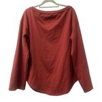 Free People  FP Beach Pullover Long Sleeve Rust Oversized Top size small NWOT Photo 2