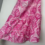 Cupshe Malina One Shoulder Ruffle Tiered Mini Dress Sz Small Pink Palm Tropical Photo 14