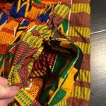 Yevu Ghana Vibrant Multicolor Patterned Pants Unisex Red Photo 3