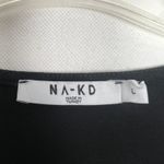 NA-KD  Women's Long Sleeve Side Slit Black Maxi Dress Size Large Photo 2