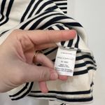 Veronica Beard  Cedar Navy Ivory Striped Puff Sleeve Pima Cotton Turtleneck XS Photo 3