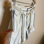 Polo Ralph Lauren Striped 100% Linen Rope Belt White & Blue Shorts Size 2 Photo 2
