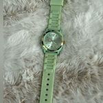 Mint Green Silicone Quartz Watch with Gold Accents Photo 2