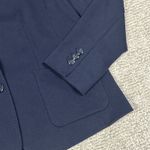 Talbots  Aberdeen Blazer Jacket Womens 12 Petite Navy Blue Cotton Office Career Photo 1