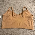 Aerie  White Tan Superchill Seamless Lace Trim Corset Tank Bralette Set - size XL Photo 6