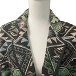 Vintage 90s New Identity Woven Tapestry Aztec Tribal Cowgirl Jacket Pockets M Black Size M Photo 2