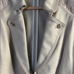 White House | Black Market Size 8 Light Beige moto Jacket shirred shoulders zipper Photo 3